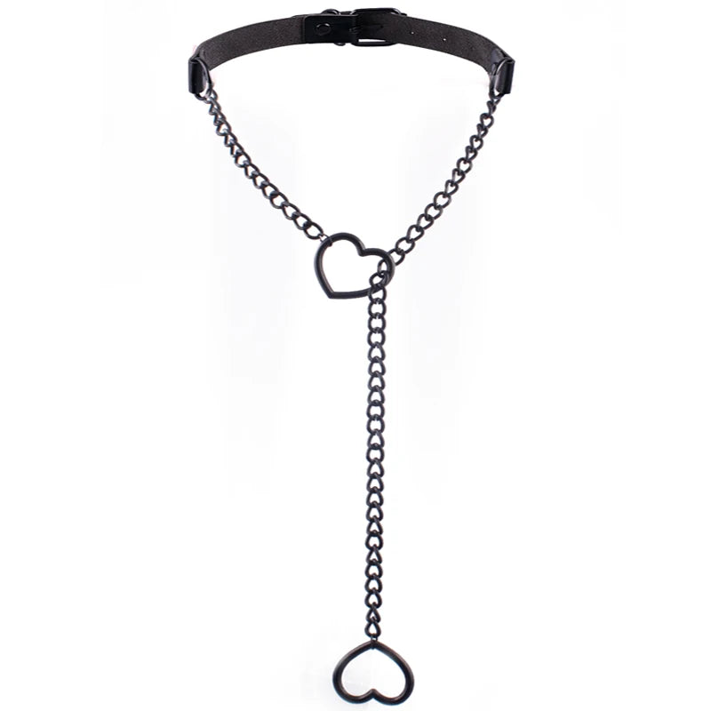 Obroża choker z sercem