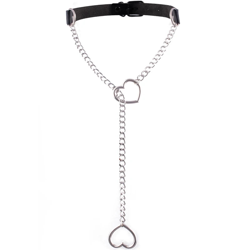 Obroża choker z sercem