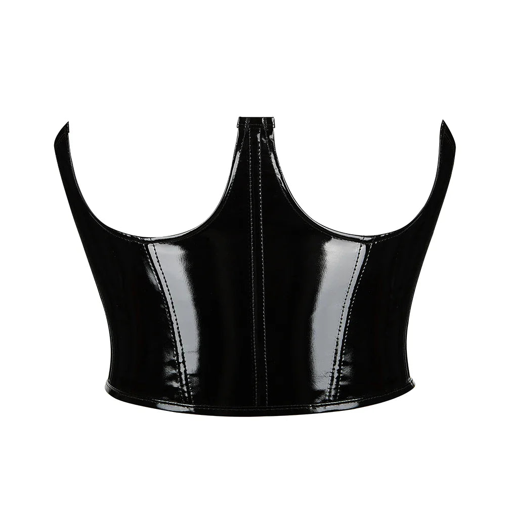 Lateksowy gorset underbust bez ramiączek
